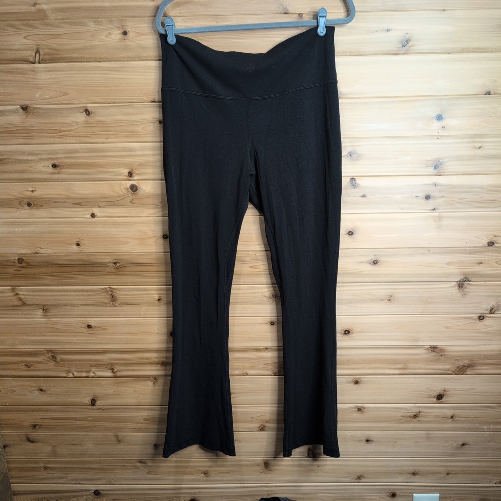 Lululemon Groove Super High-Rise Flared Pant Black Nulu Yoga Leggings Size 14